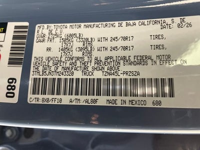 2026 Toyota Tacoma SR5