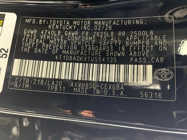 2026 Toyota Camry XLE