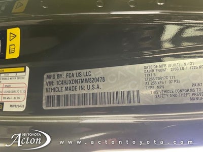 2021 Jeep Wrangler Unlimited Willys