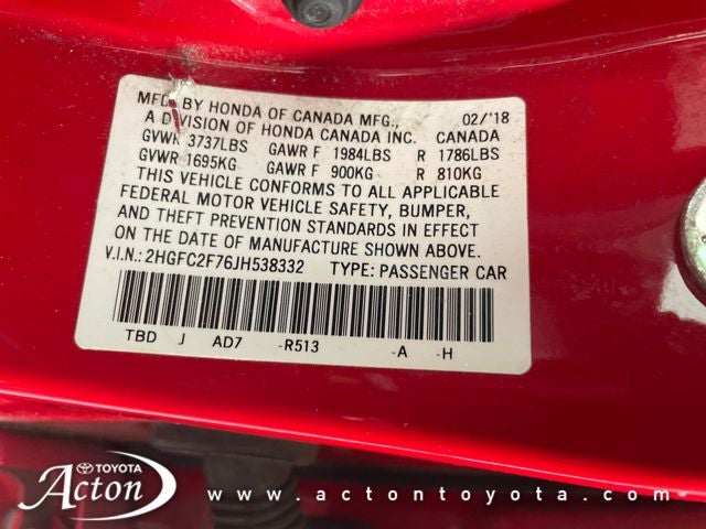2018 Honda Civic EX