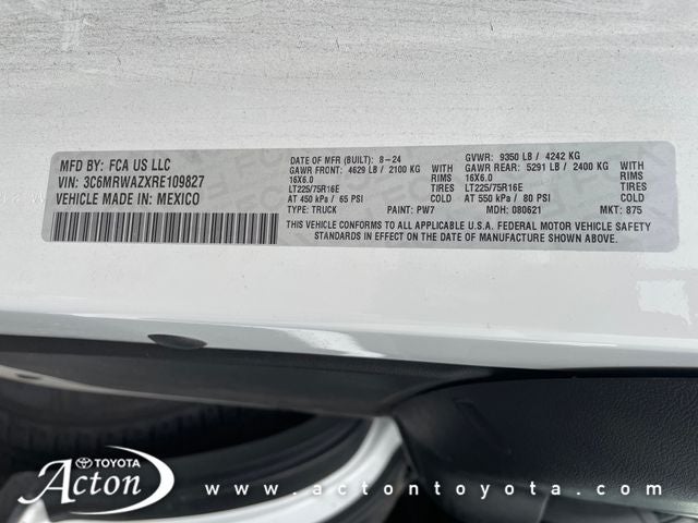 2024 RAM ProMaster 3500 Super High Roof 159 WB
