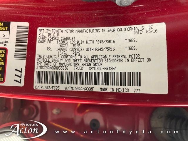 2016 Toyota TACOMA SR5 SR5 V6