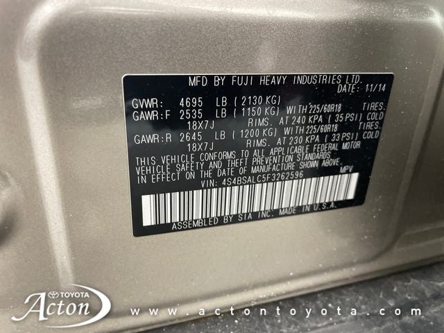 2015 Subaru Outback 2.5i Limited