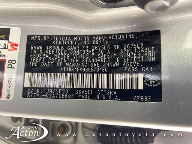 2016 Toyota CAMRY XSE V6