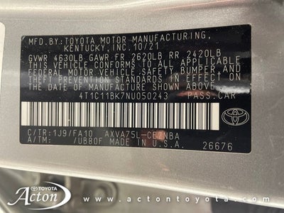 2022 Toyota CAMRY LE