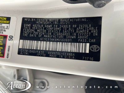 2021 Toyota Camry Hybrid LE