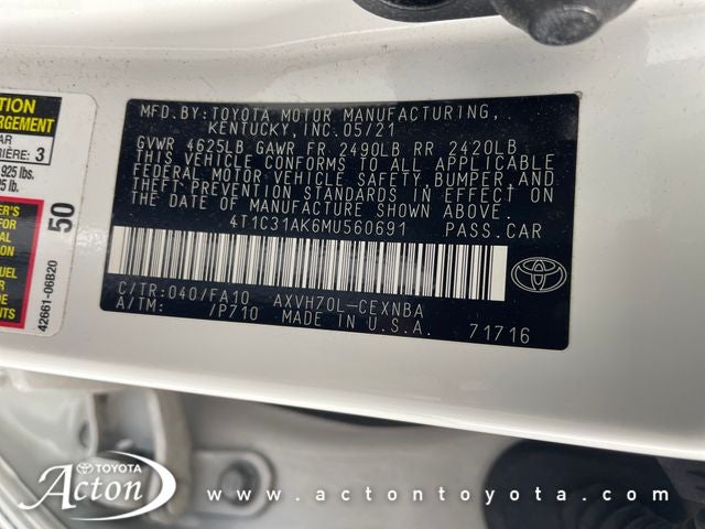 2021 Toyota Camry Hybrid LE
