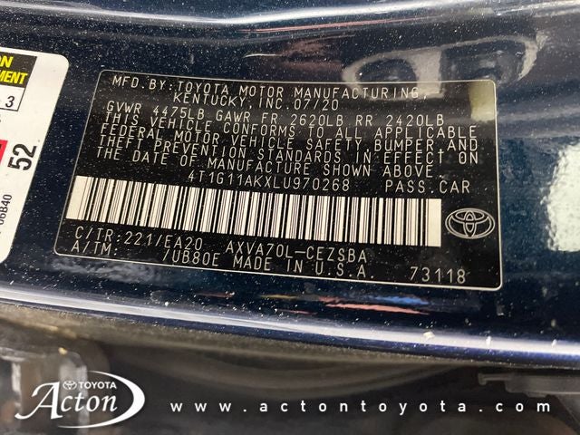 2020 Toyota Camry SE