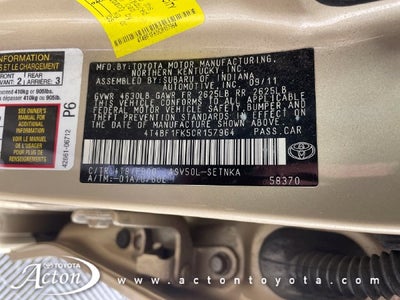 2012 Toyota CAMRY LE