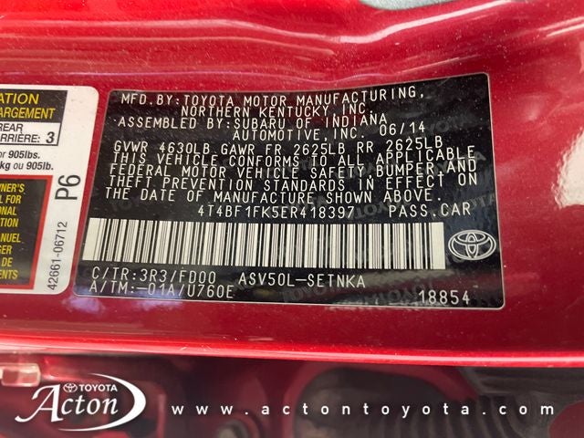 2014 Toyota CAMRY LE