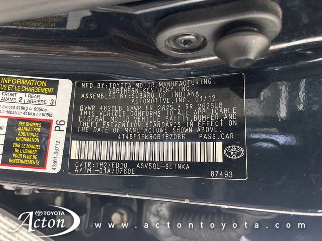 2012 Toyota CAMRY LE