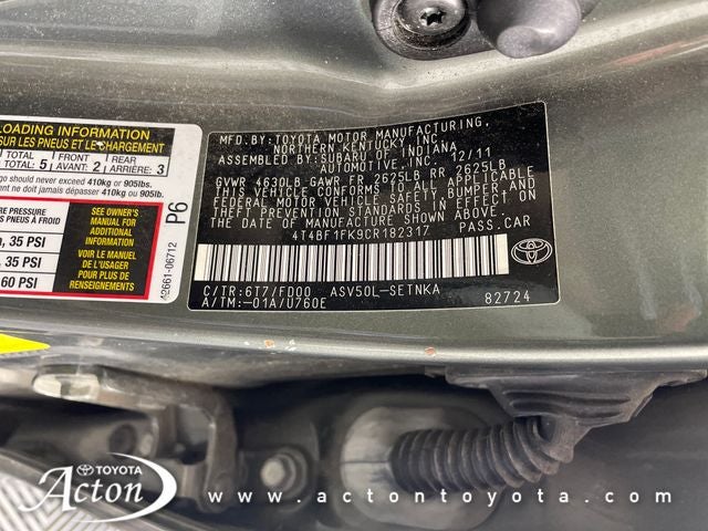 2012 Toyota CAMRY LE