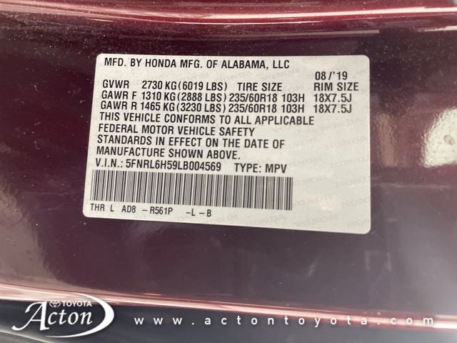 2020 Honda Odyssey EX