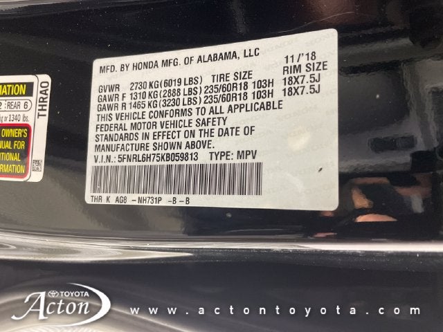 2019 Honda Odyssey EX-L