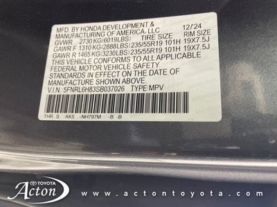 2025 Honda Odyssey Touring