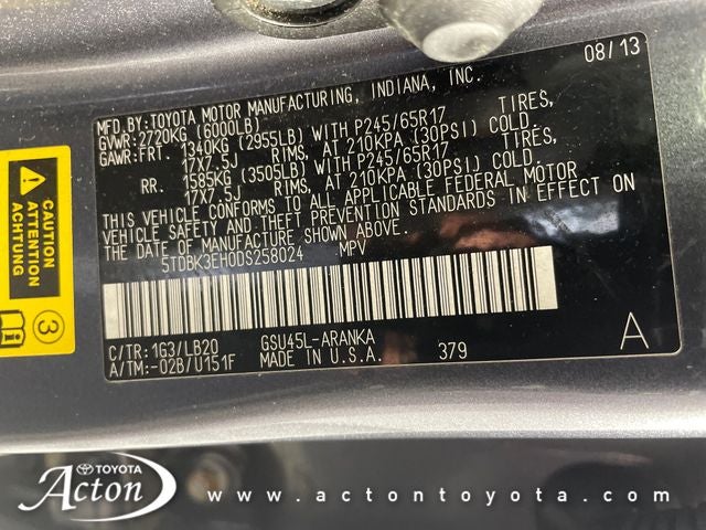 2013 Toyota Highlander SE