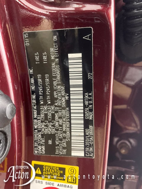 2015 Toyota HIGHLANDER Limited Platinum V6