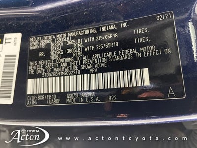 2021 Toyota HIGHLANDER XLE