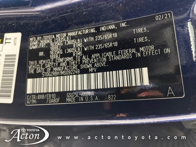 2021 Toyota HIGHLANDER XLE