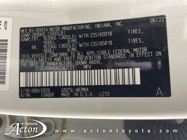 2022 Toyota HIGHLANDER XLE