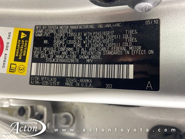 2010 Toyota HIGHLANDER SE