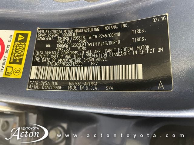 2016 Toyota Highlander XLE V6