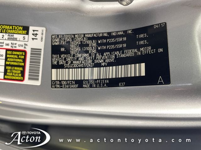 2017 Toyota Sienna LE 7 Passenger