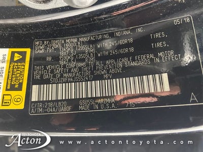 2018 Toyota HIGHLANDER XLE