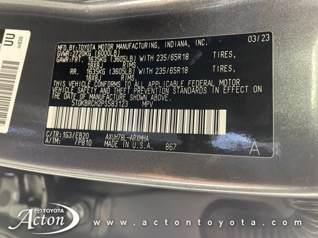 2023 Toyota HIGHLANDER HYBRD XLE