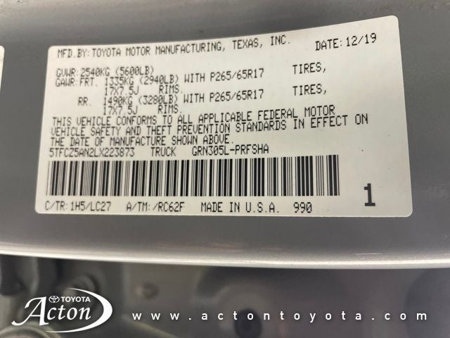 2020 Toyota TACOMA TRD SPORT TRD Sport V6