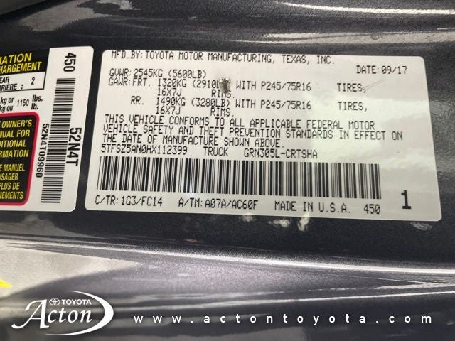 2017 Toyota TACOMA SR5 SR5 V6