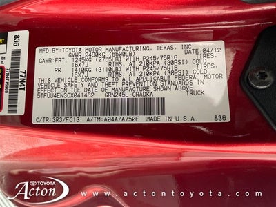 2012 Toyota TACOMA 4X4 Base V6