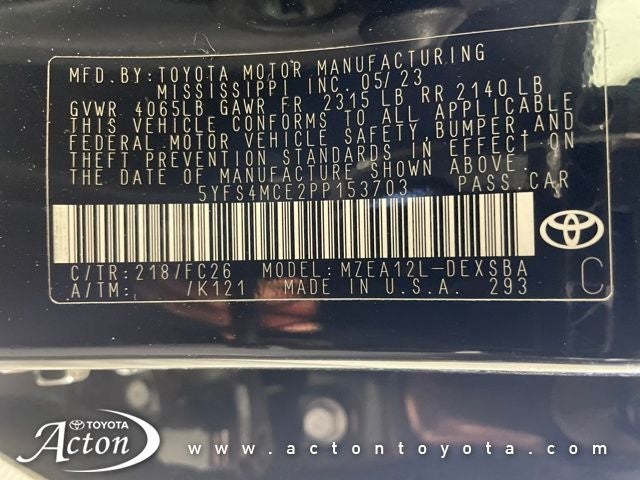 2023 Toyota COROLLA SE