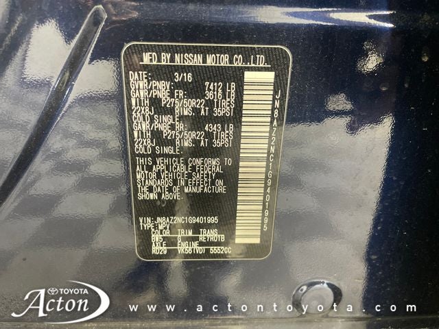 2016 INFINITI QX80 Base