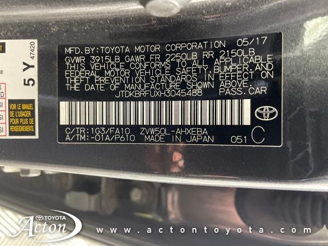 2017 Toyota PRIUS Two