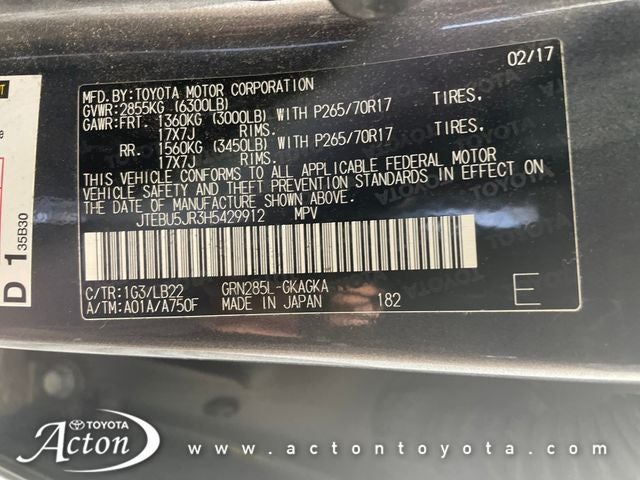 2017 Toyota 4RUNNER SR5 Premium