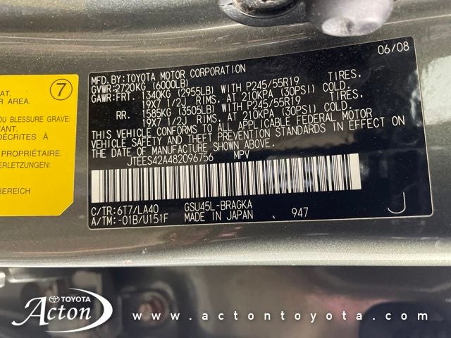 2008 Toyota HIGHLANDER LTD Limited